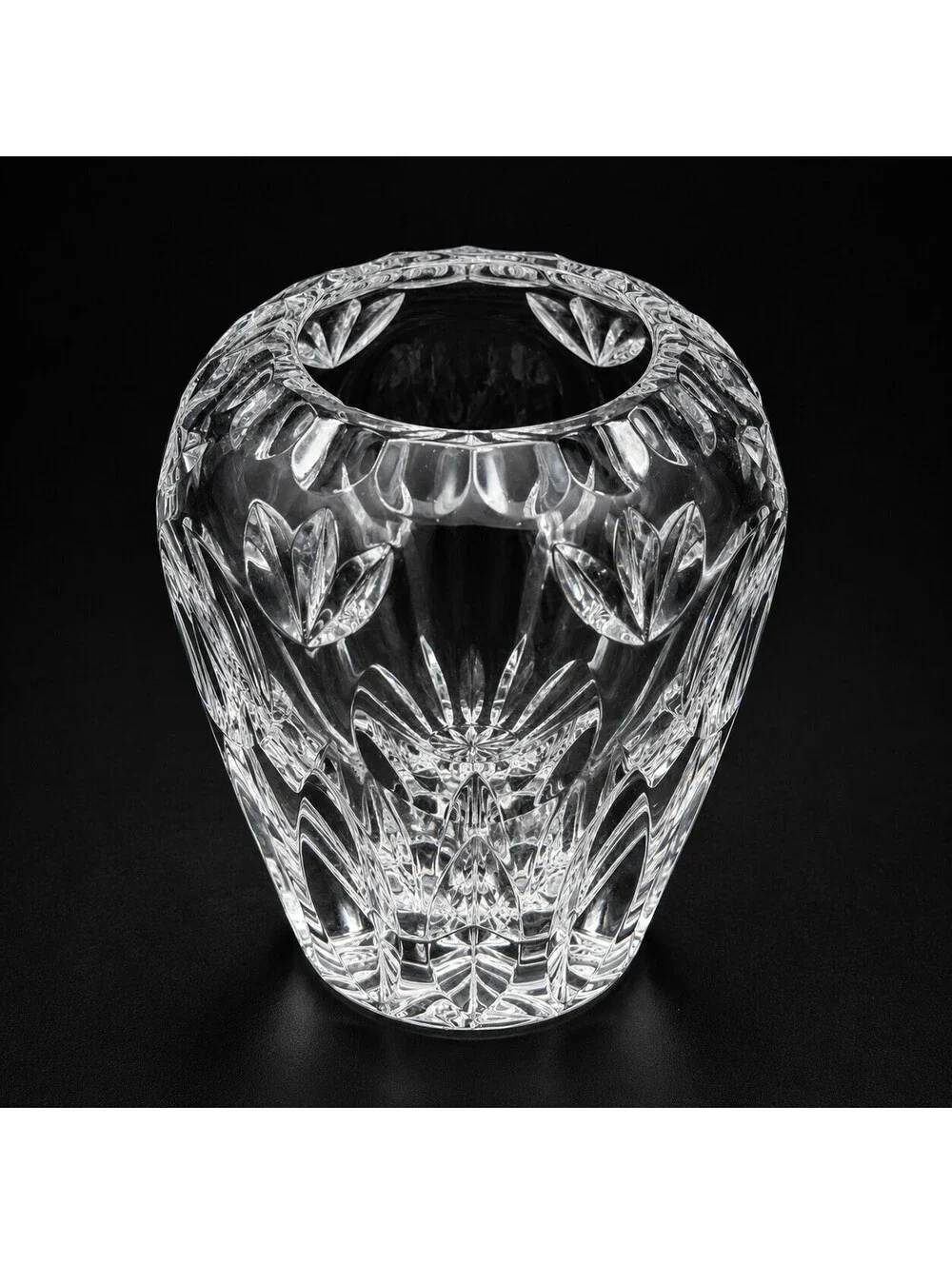 Vintage Bavaria Germany Cut Crystal Bud Vase Heavy Lead Crystal 4.5